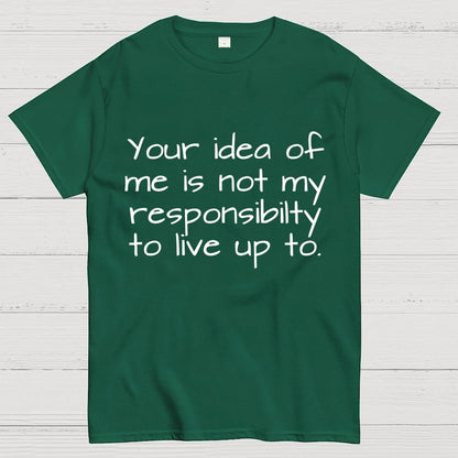 Your Idea Of Me Is Not My Resposibility To Live Up To Geek T-Shirt