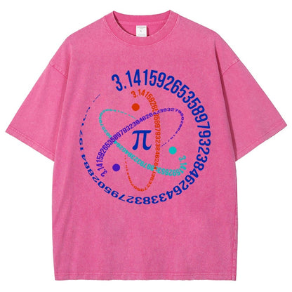 Atom Pi Math Science Vintage Distressed T-shirt