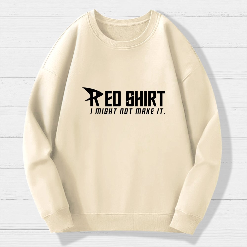 Red Shirt Geek Cotton Sweatshirt