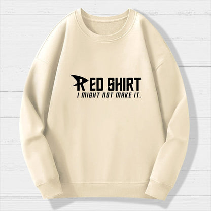 Red Shirt Geek Cotton Sweatshirt