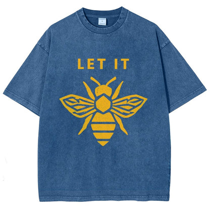 Let It Bee Vintage Distressed T-shirt