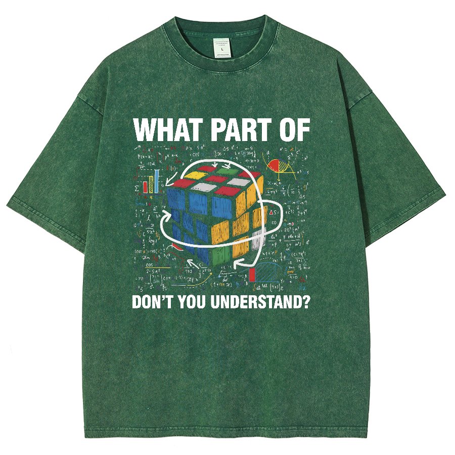 What Part Of Don't You Understand Funny Speed Cubing Math Vintage Distressed T-shirt