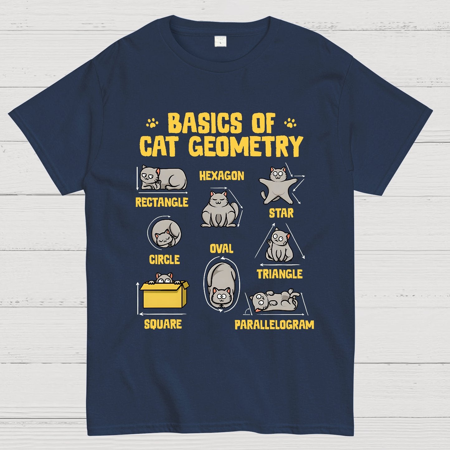 Basics of Cat Geometry Geek T-Shirt