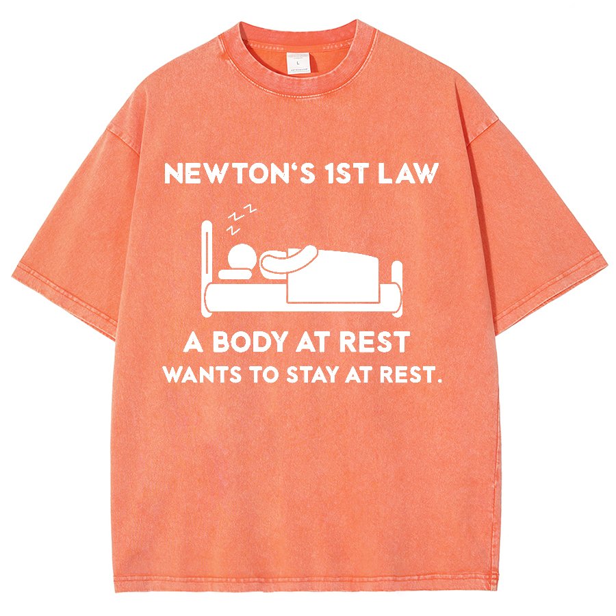 Newton's First Law Vintage Distressed T-shirt