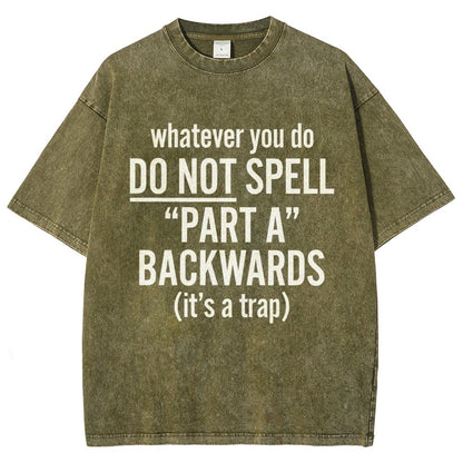 Part A Backwards Vintage Distressed T-shirt