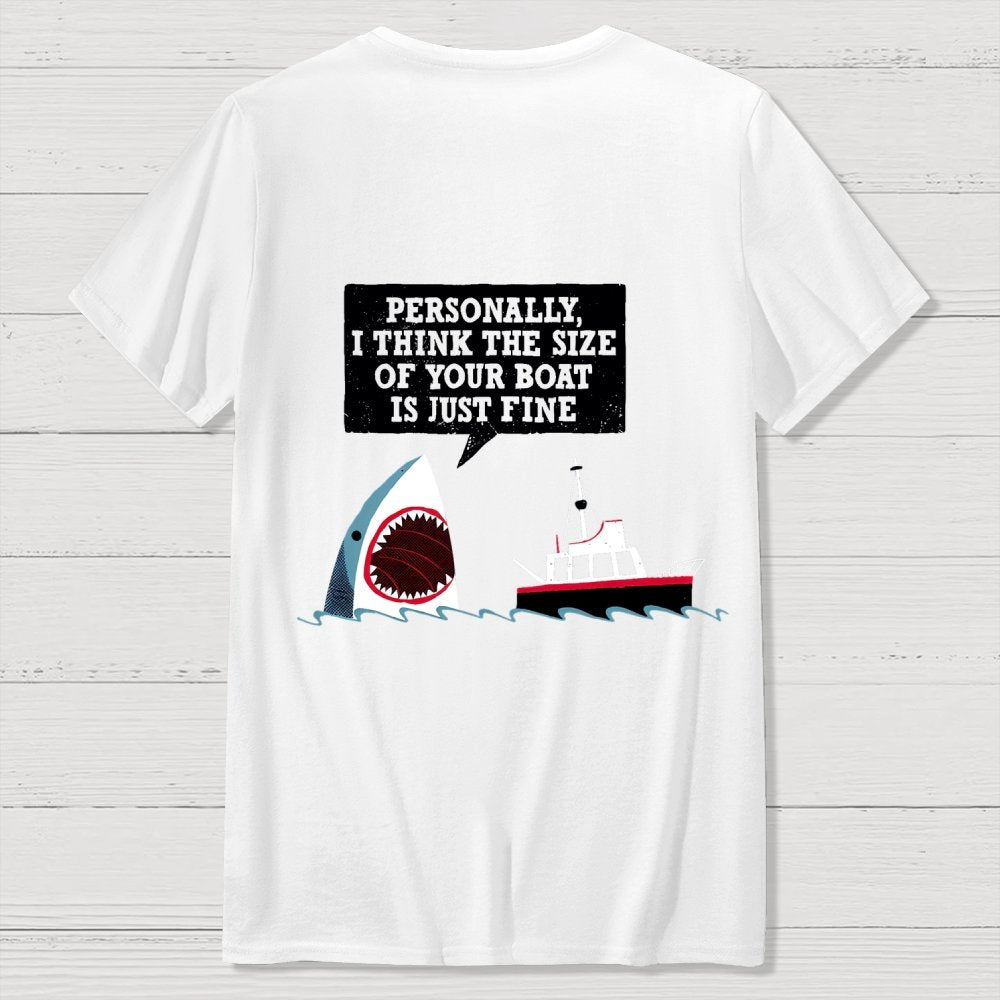 Polite Sharks Nerdy Back Printing Geek T-Shirt