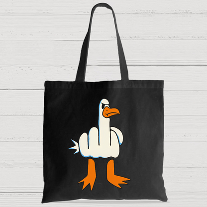 Rude Seagull Design Funny Casual Classic Canvas Bag