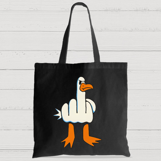 Rude Seagull Design Funny Casual Classic Canvas Bag