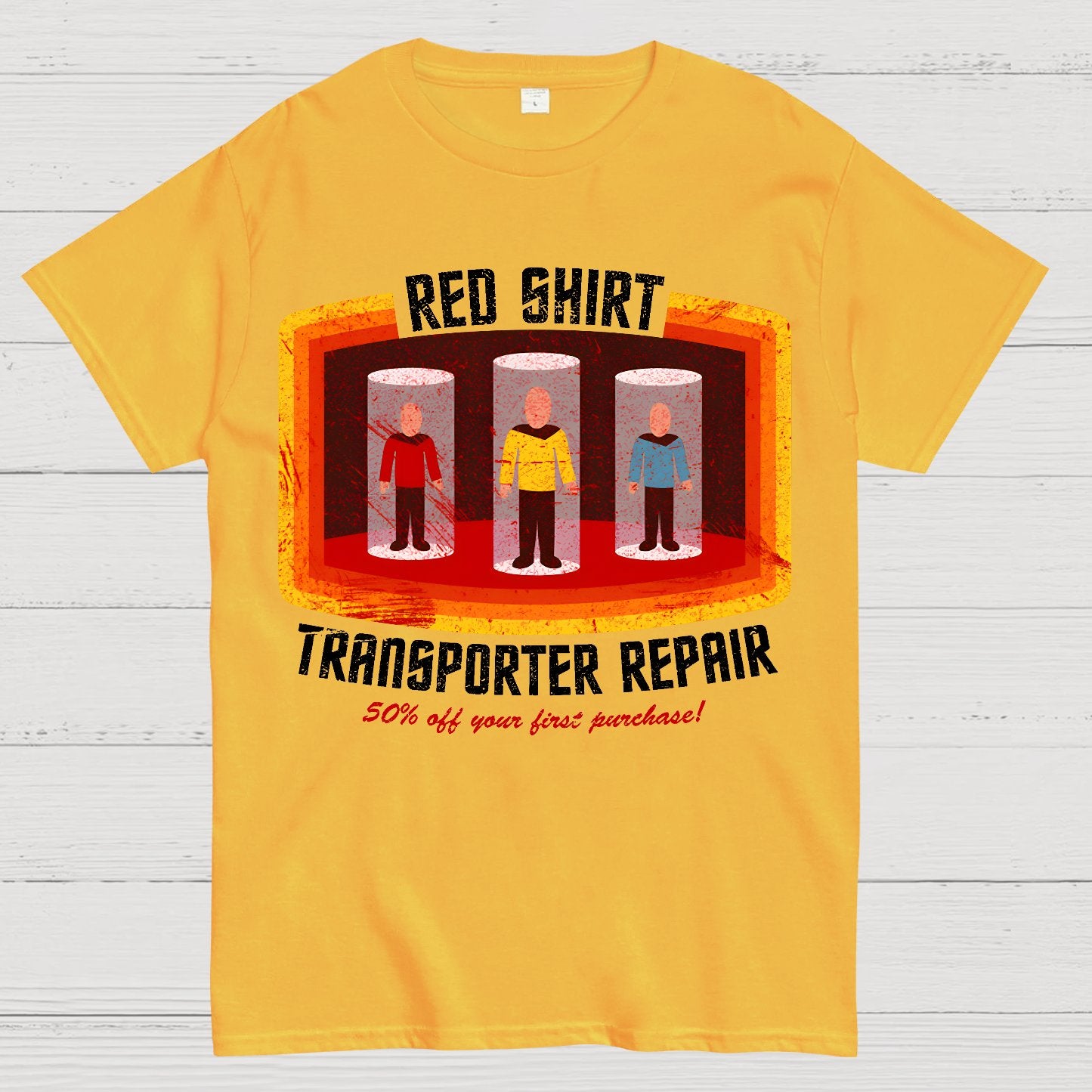 Red Shirt Space Repair Geek T-Shirt