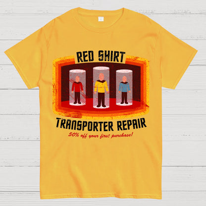 Red Shirt Space Repair Geek T-Shirt
