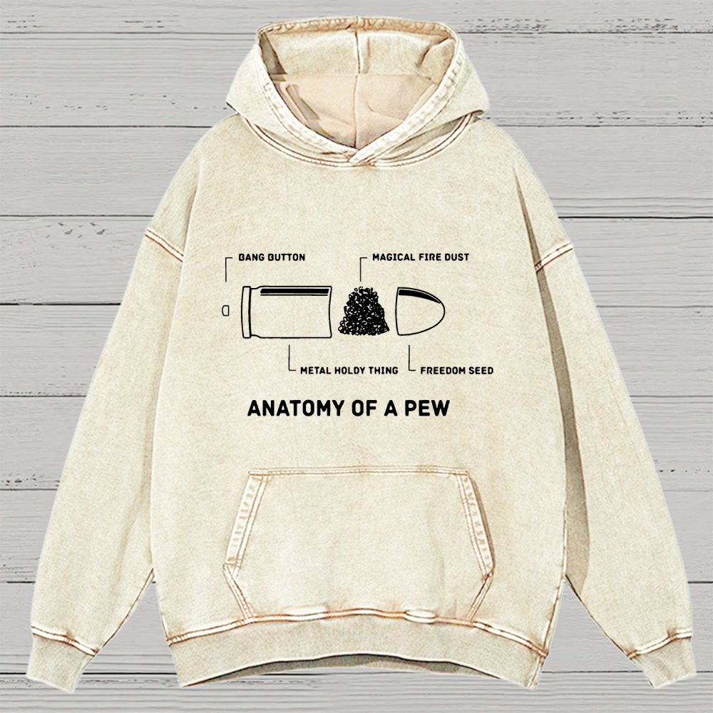 Anatomy Of A Pew Vintage Distressed Hoodie