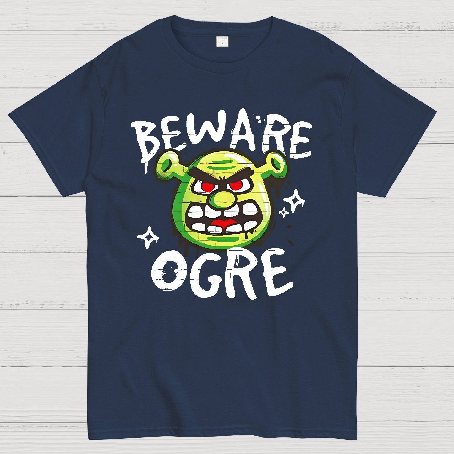 Beware Ogre Graffiti Geek T-Shirt