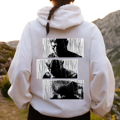 Tears In Rain Printed Back Unisex Cotton Hoodie