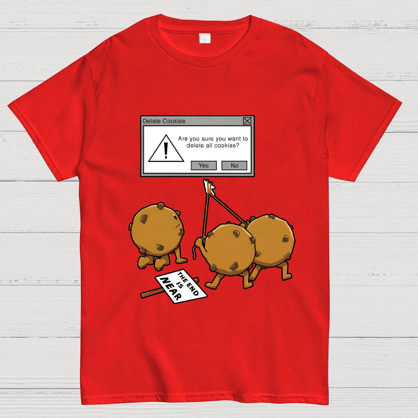 Funny Computer Nerd Geek Cookies Pun Wordplay Nerd T-Shirt