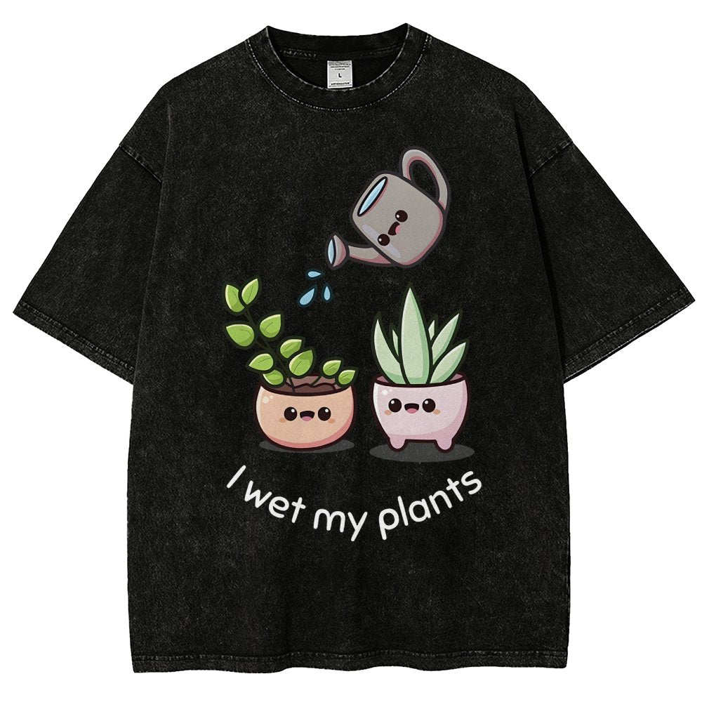 Wet My Plants Vintage Distressed T-shirt