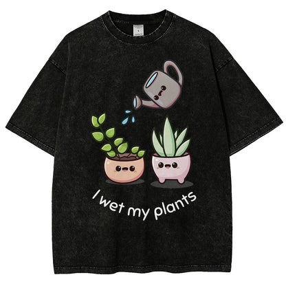 Wet My Plants Vintage Distressed T-shirt