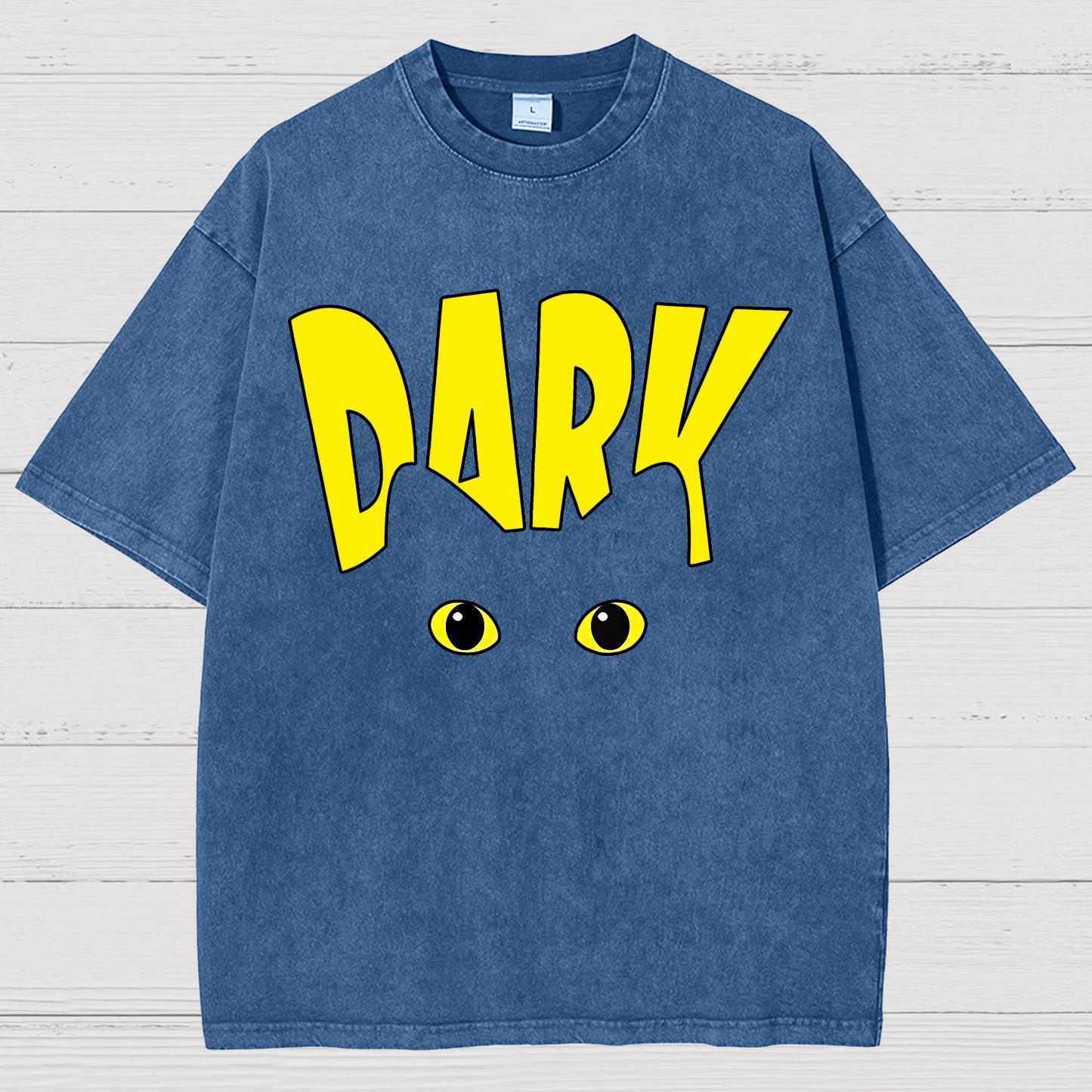 Dark Cat Funny Vintage Distressed T-shirt