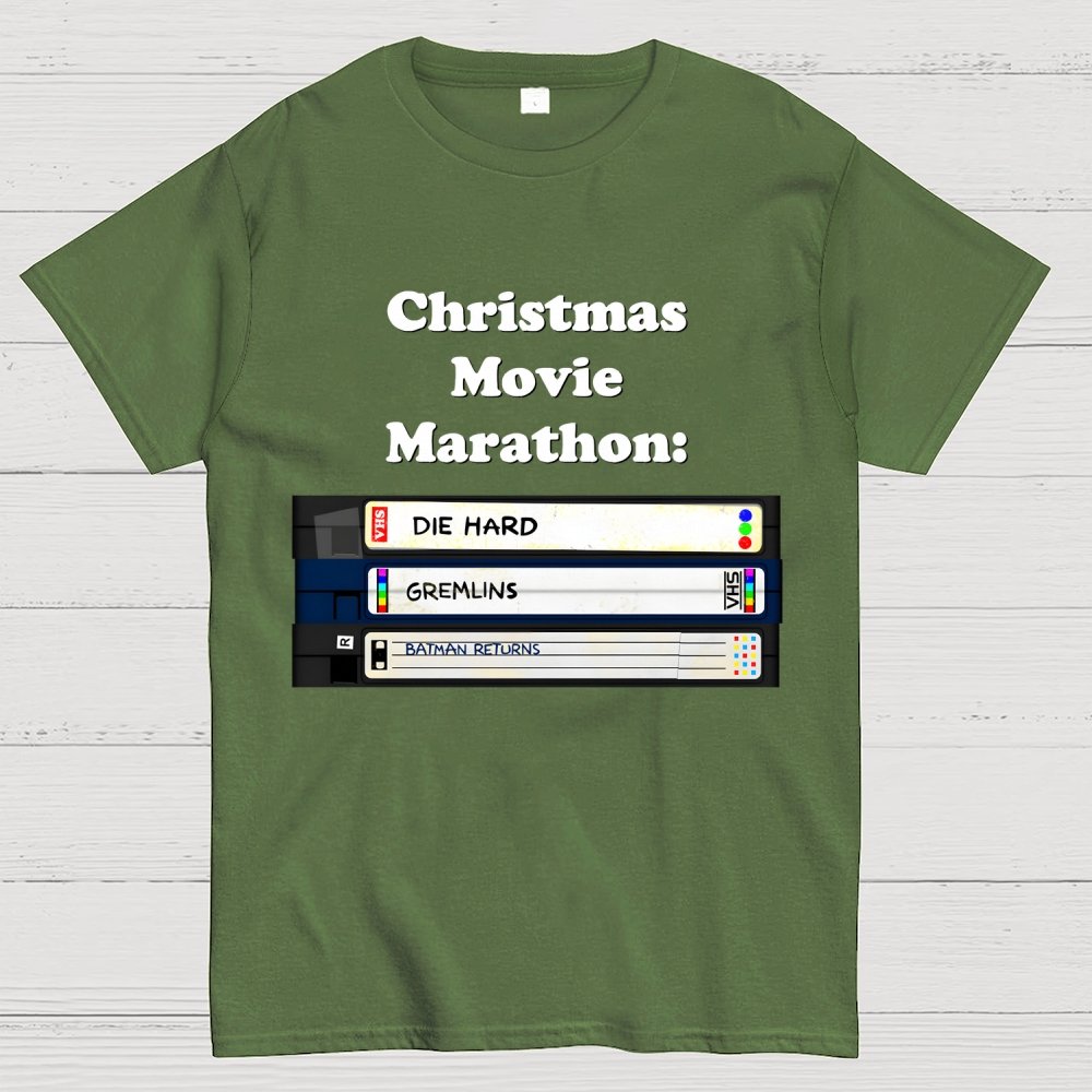 Christmas Movie Marathon (green variant) Geek T-Shirt