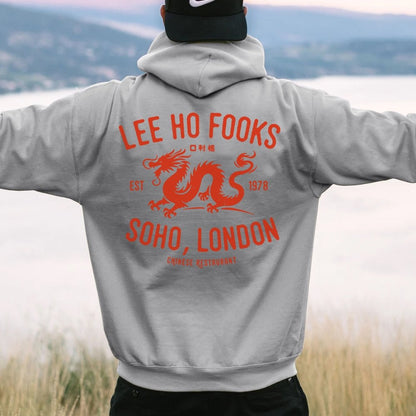 Lee Ho Fooks Printed Back Cotton Hoodie