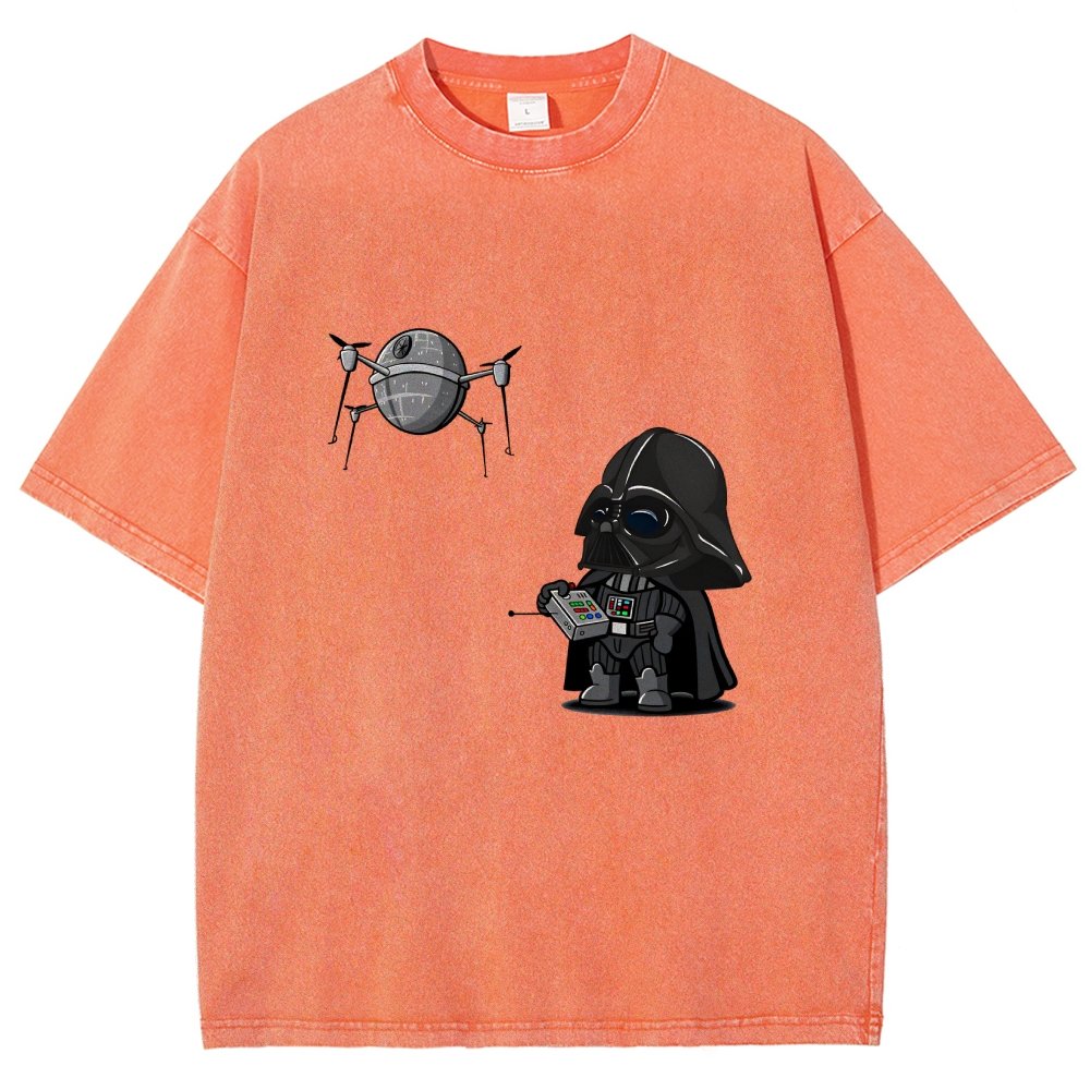 The adorable dark lord plays with a drone Vintage Distressed T-shirt