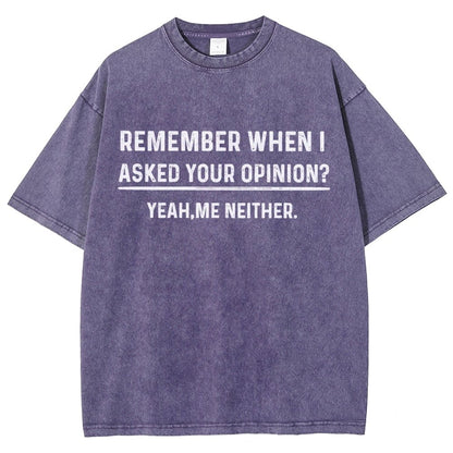 Your Opinion Funny Humor Vintage Distressed T-shirt