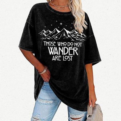 Those Who Do Not Wander Vintage Distressed T-shirt