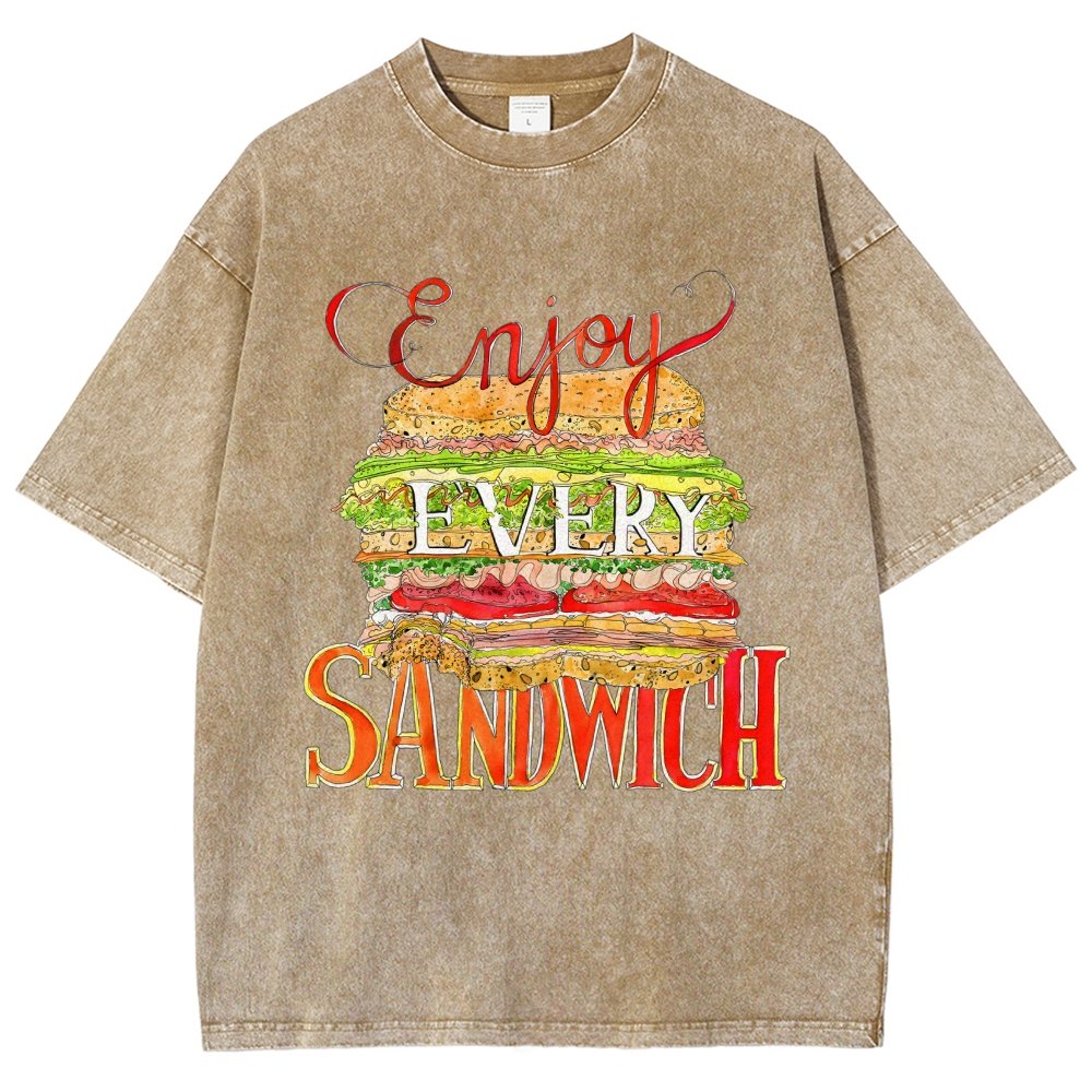 Enjoy Every Sandwich  Vintage Distressed T-shirt