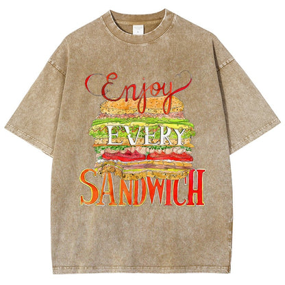 Enjoy Every Sandwich  Vintage Distressed T-shirt
