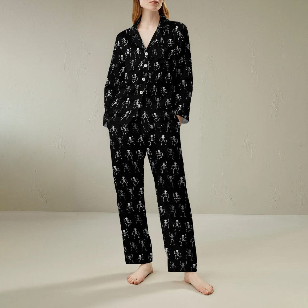 Electroshock Skull Geek Long Sleeve Pajama Set