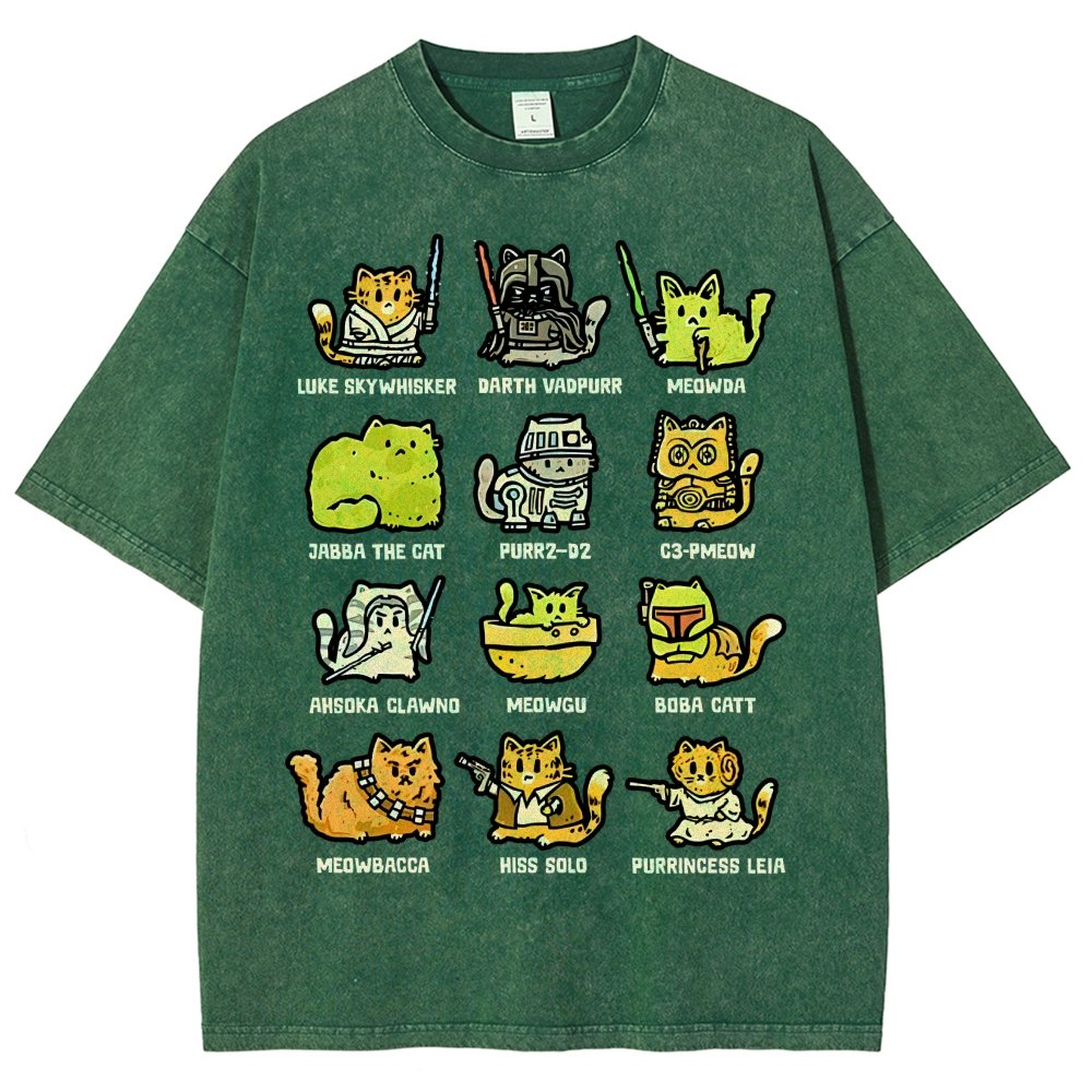 Cats of the Stars Vintage Distressed T-shirt