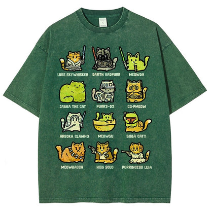 Cats of the Stars Vintage Distressed T-shirt