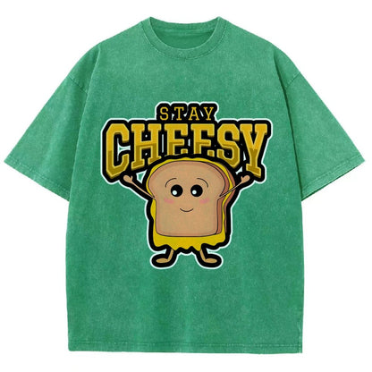 Sandwich Stay Cheesy Vintage Distressed T-shirt