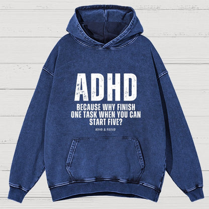 ADHD Vintage Distressed Hoodie