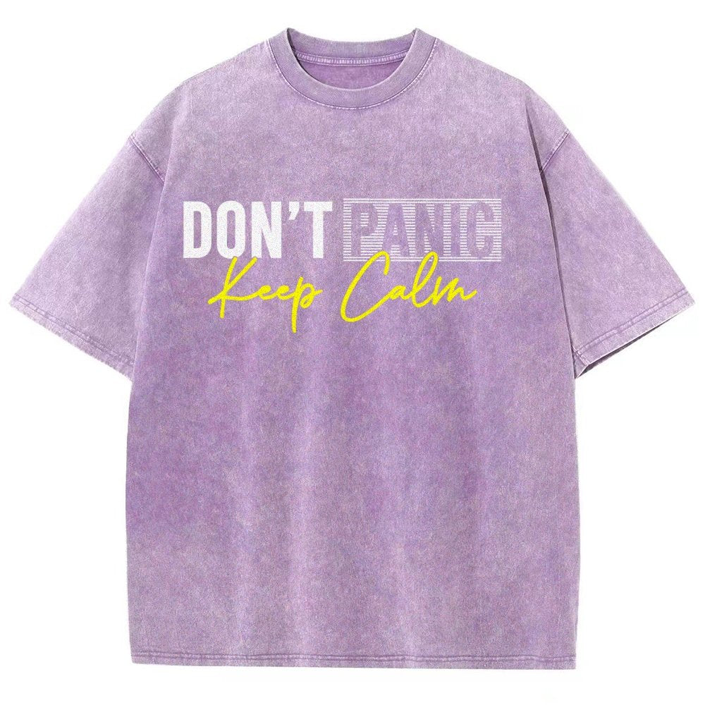 Don't panic keep calm Vintage Distressed T-shirt