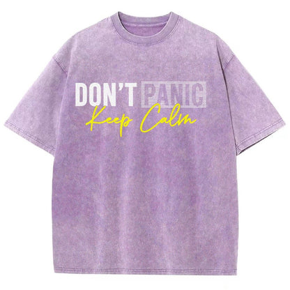 Don't panic keep calm Vintage Distressed T-shirt
