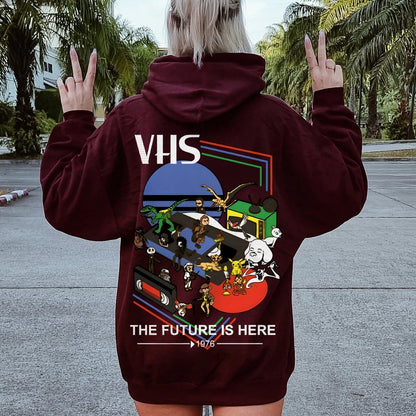 The Future Is Here Printed Back Unisex Cotton Hoodie
