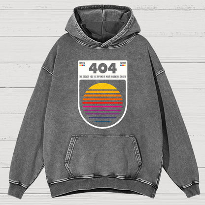 404 Decade Not Found Vintage Distressed Hoodie