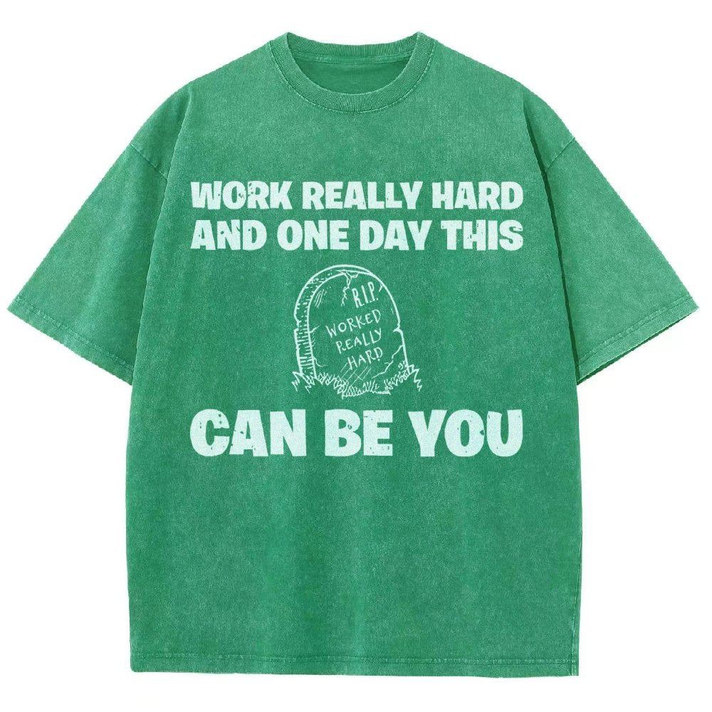R.I.P. Worked Really Hard Vintage Distressed T-shirt