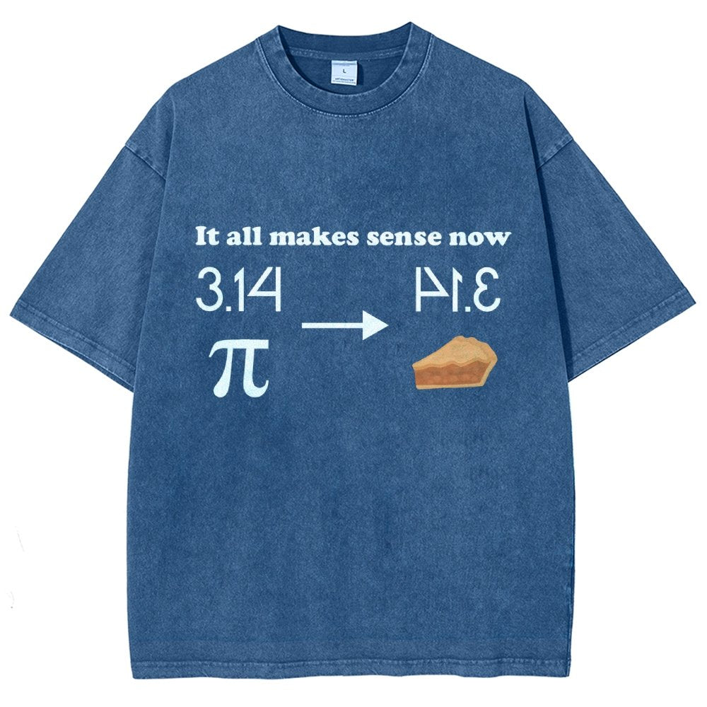 It All Makes Sense Now Pi Vintage Distressed T-shirt