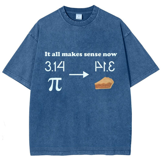 It All Makes Sense Now Pi Vintage Distressed T-shirt