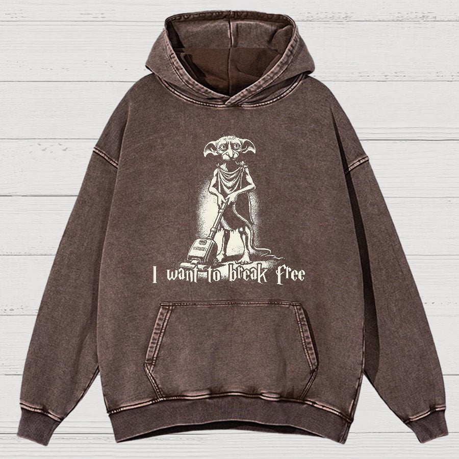 I Want To Break Free Nerdy Vintage Distressed Hoodie