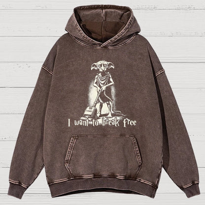 I Want To Break Free Nerdy Vintage Distressed Hoodie
