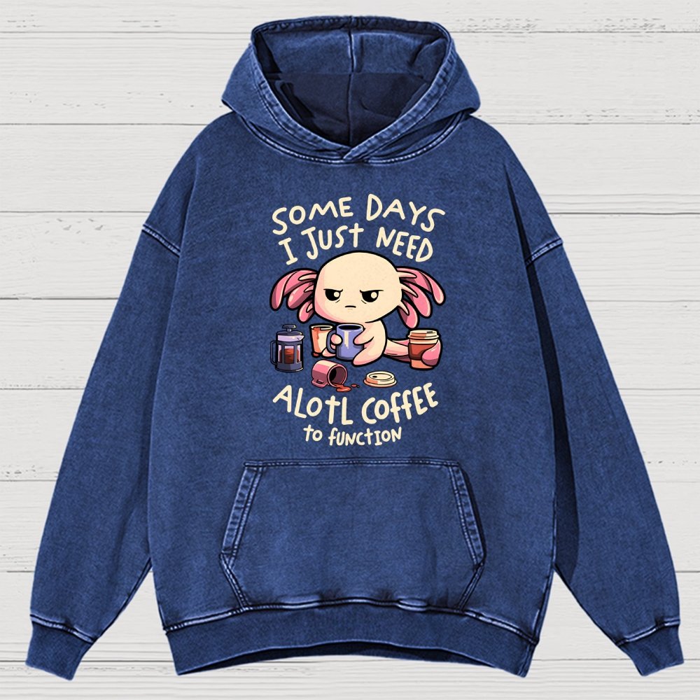 Alotl Coffee Vintage Distressed Hoodie