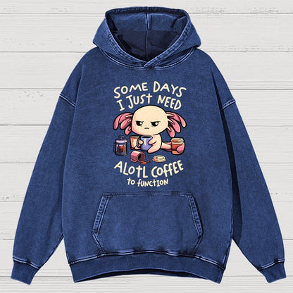 Alotl Coffee Vintage Distressed Hoodie