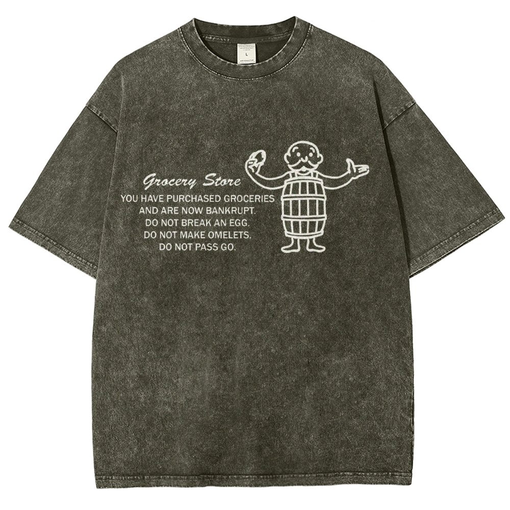 Chance on Eggs Pass Go Vintage Distressed T-shirt
