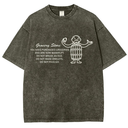 Chance on Eggs Pass Go Vintage Distressed T-shirt