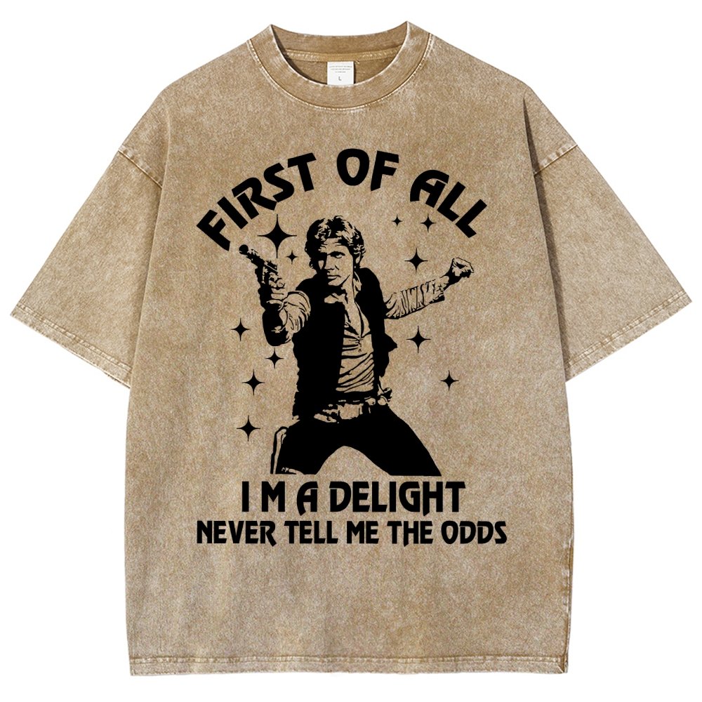 First Of All I'm A Delight Vintage Distressed T-shirt