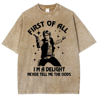 First Of All I'm A Delight Vintage Distressed T-shirt