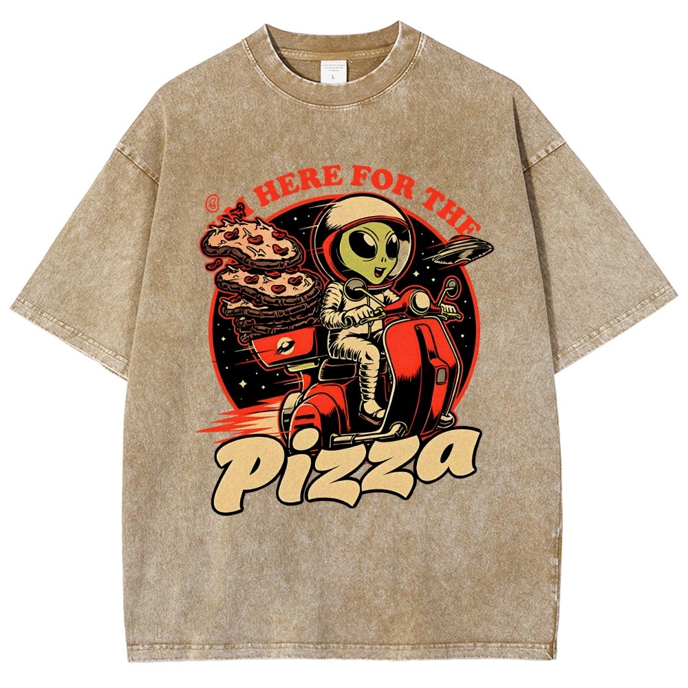 Space Pizza Delivery Vintage Distressed T-shirt