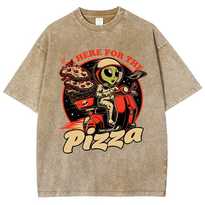 Space Pizza Delivery Vintage Distressed T-shirt